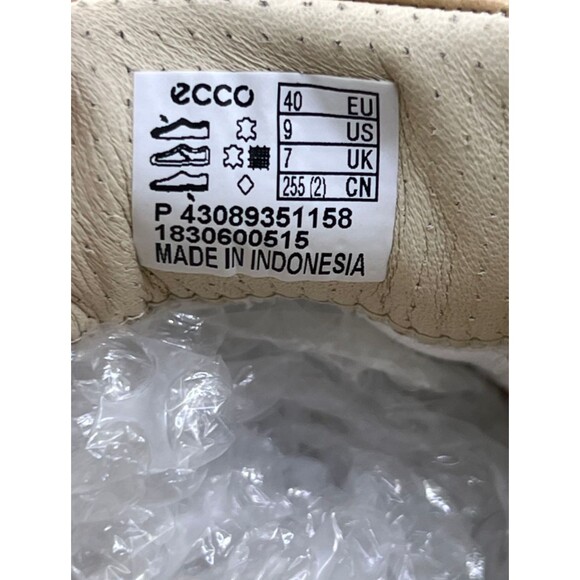 ECCO Soft 7 Women's Slip On Sneakers Shoes Size EU 40 US 9 Leather Powder Tan - Picture 10 of 10